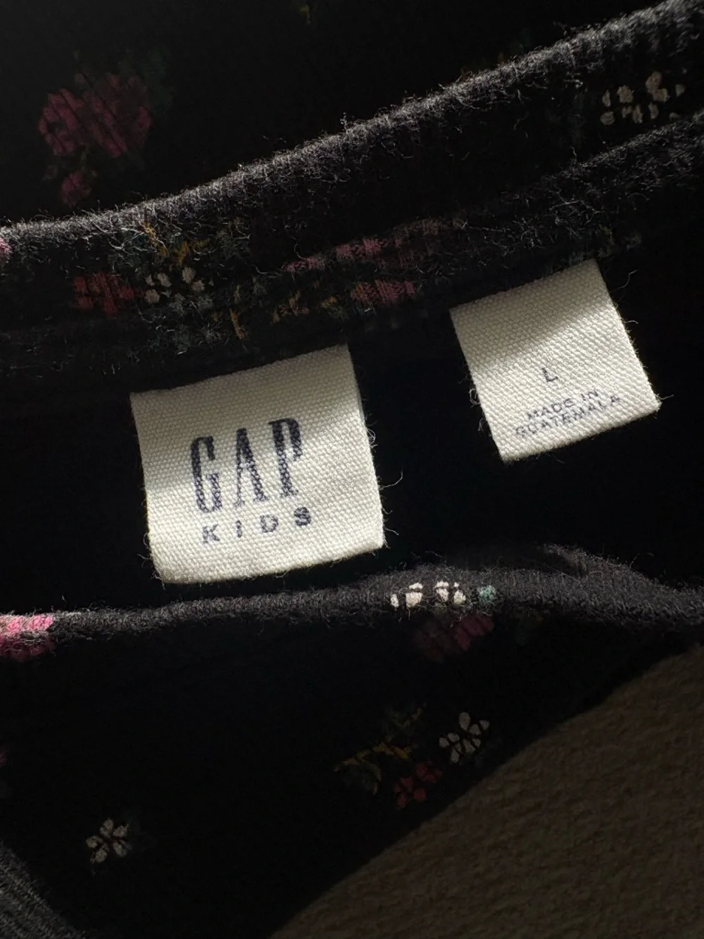 GAP Floral Long Sleeve Ribbed Henley Top